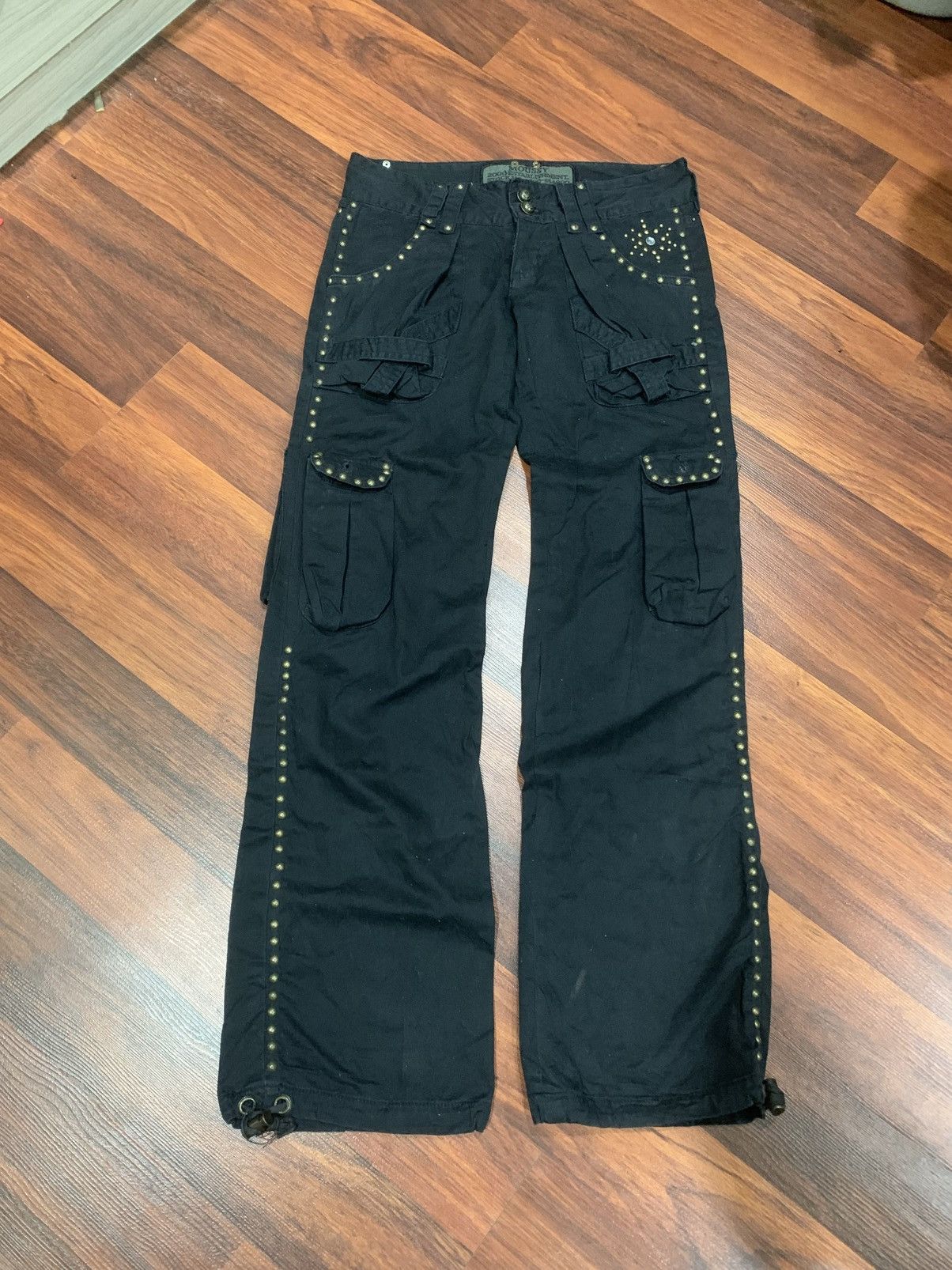MOUSSY Moussy Airforce Studded Us Army Pants Size 30" / US 8 / IT 44 - 1 Thumbnail