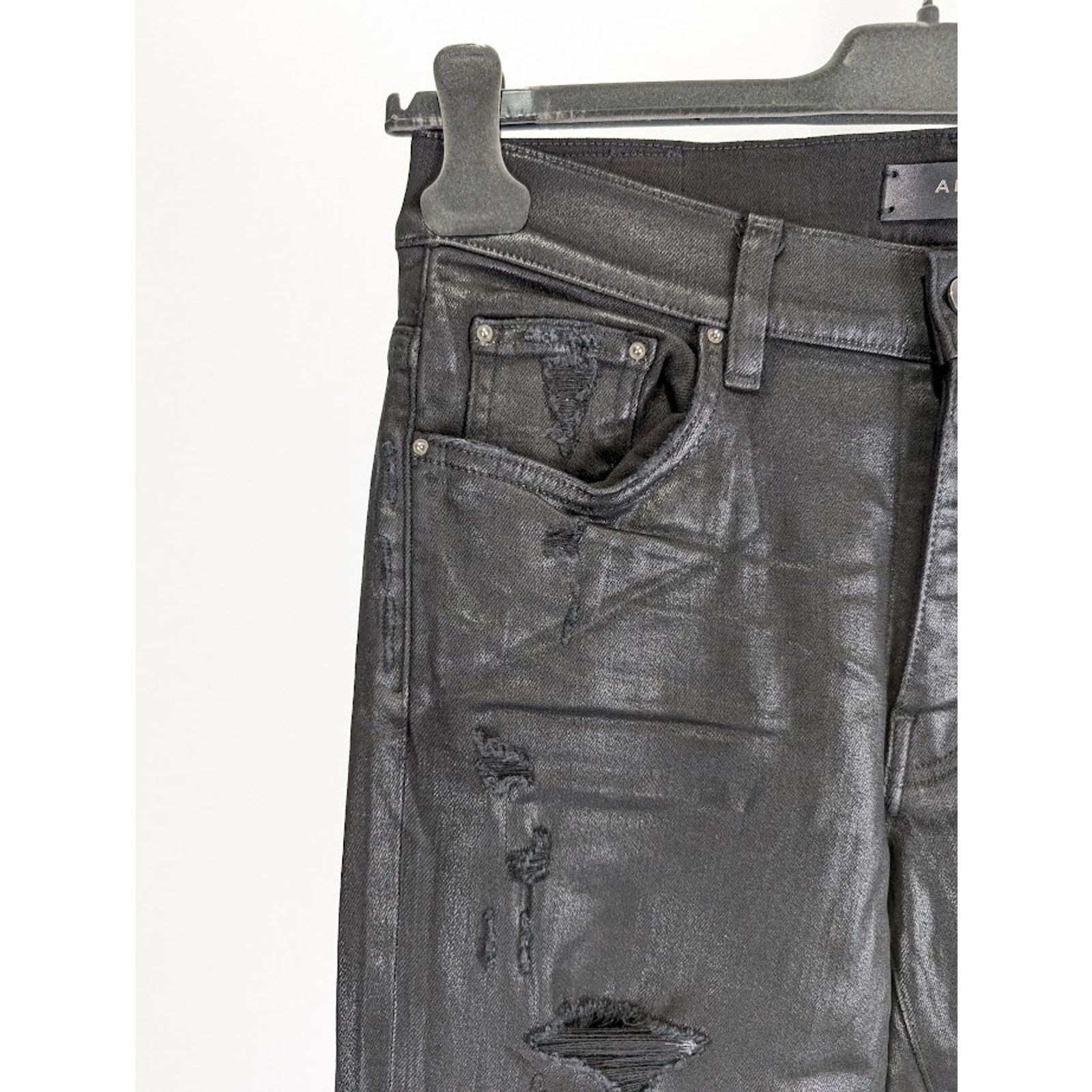 Amiri o1rshd1 Q:2 / Coated MX1 Jeans in Black Size US 33 - 8 Thumbnail