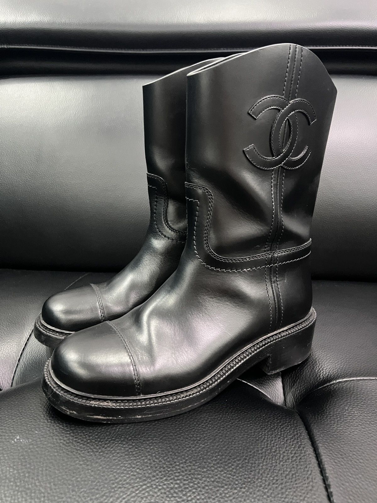 Chanel Chanel Double C Mid-Calf Riding Boots Size US 8 / IT 38 - 1 Thumbnail