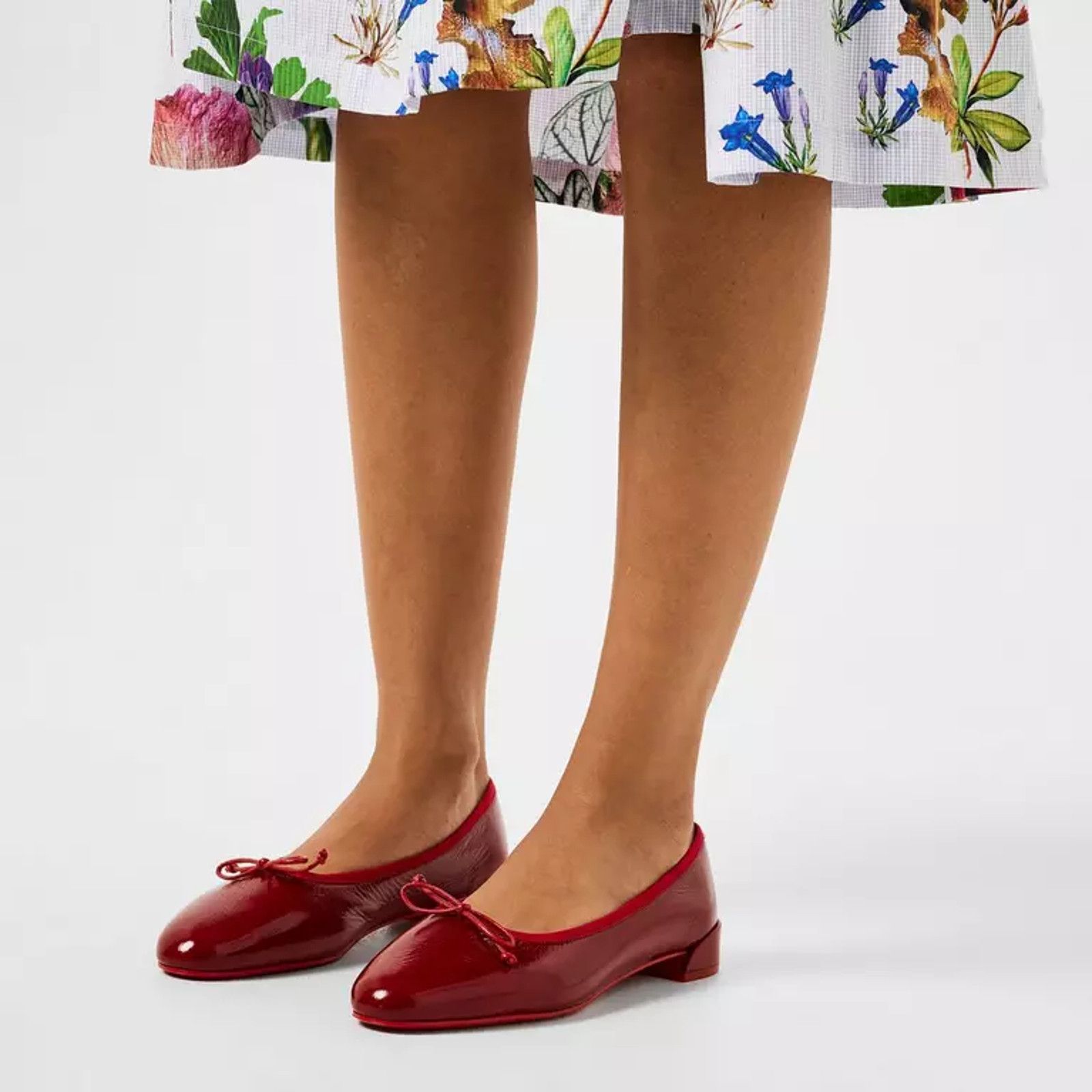 Christian Louboutin Christian Louboutin Sweetie Jane Flat Loubi Red Patent Vog Size US 9 / IT 39 - 5 Thumbnail