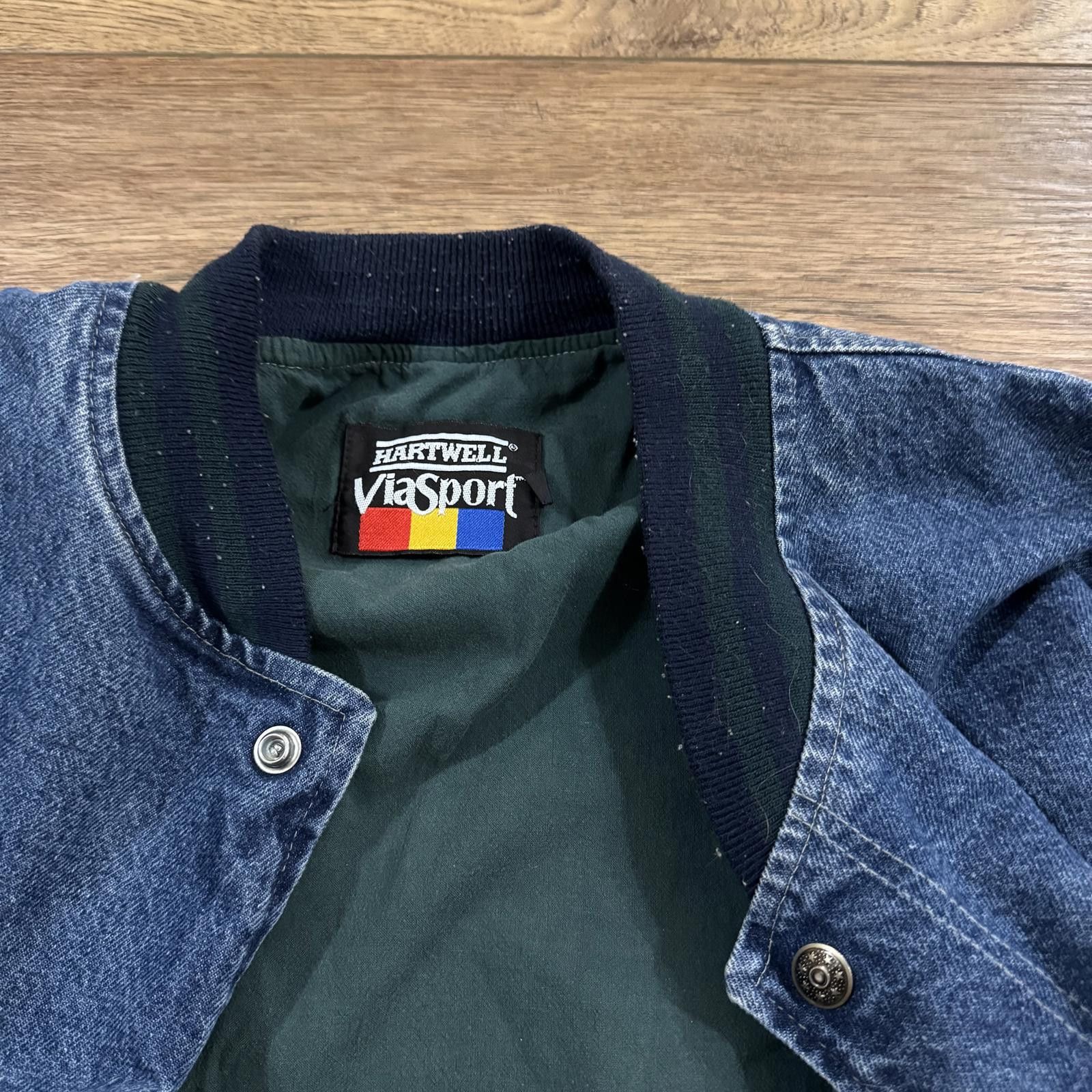 Other Vintage Ben & Jerry’s Denim Varsity Bomber Jacket 90s Size US XL / EU 56 / 4 - 3 Thumbnail