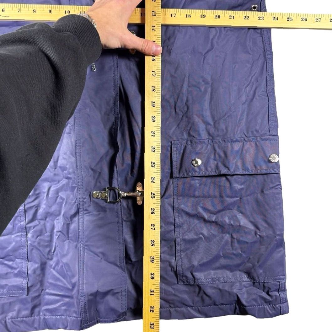 Vintage VINTAGE Totes Rain Coat Jacket Women Small PVC Waterproof Flannel Lined Full Zip Hooded Insulated Pockets Zipper Blue Size S / US 4 / IT 40 - 5 Thumbnail