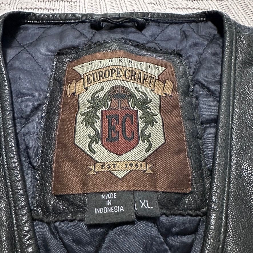 Vintage Vintage Europe Craft black leather vest size XL Size US XL / EU 56 / 4 - 3 Thumbnail