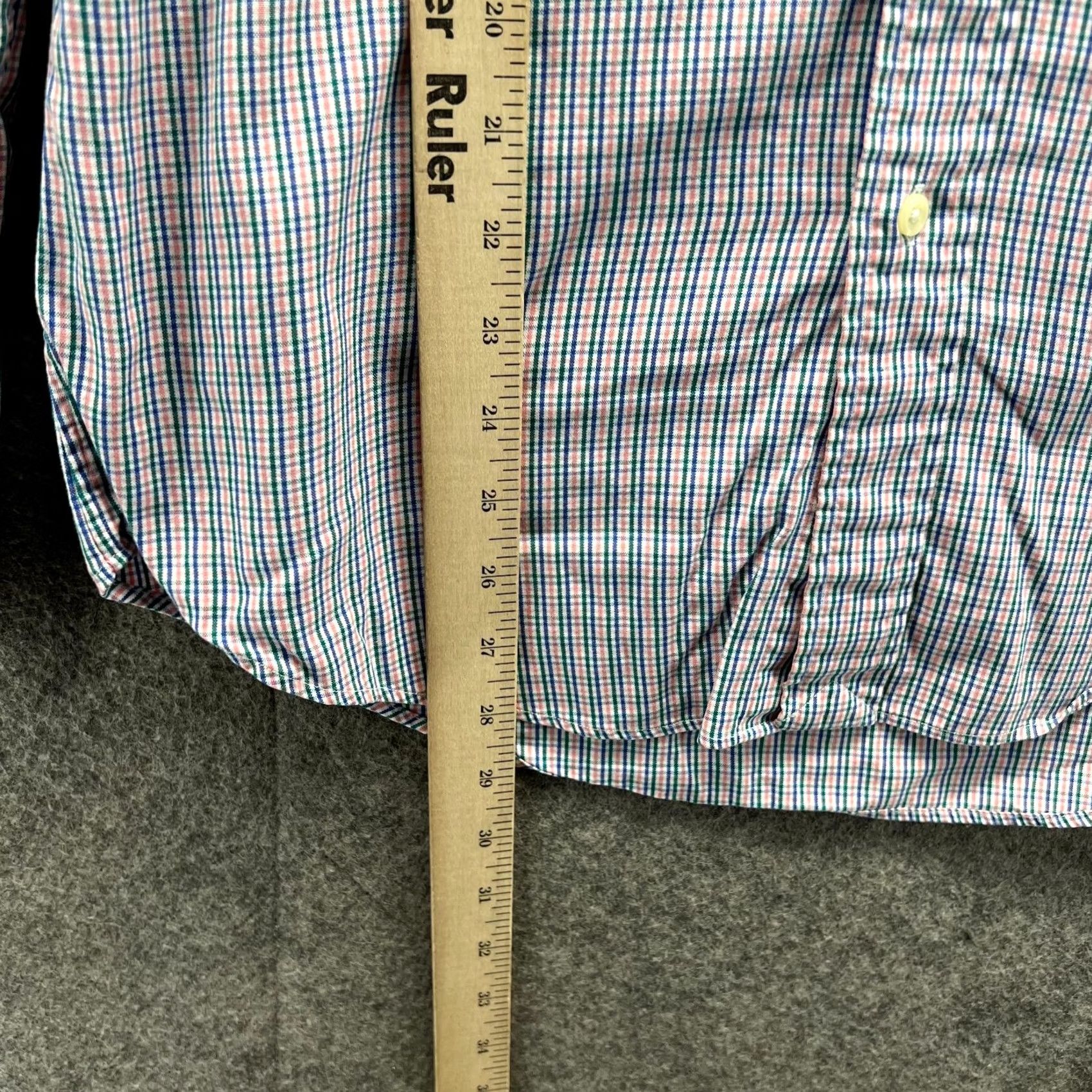 Polo Ralph Lauren VINTAGE Polo Ralph Lauren Shirt Men 14.5 32/33 Plaid Pink Blue Button-Down Casual/Business/Workwear Mens Size US M / EU 48-50 / 2 - 4 Thumbnail