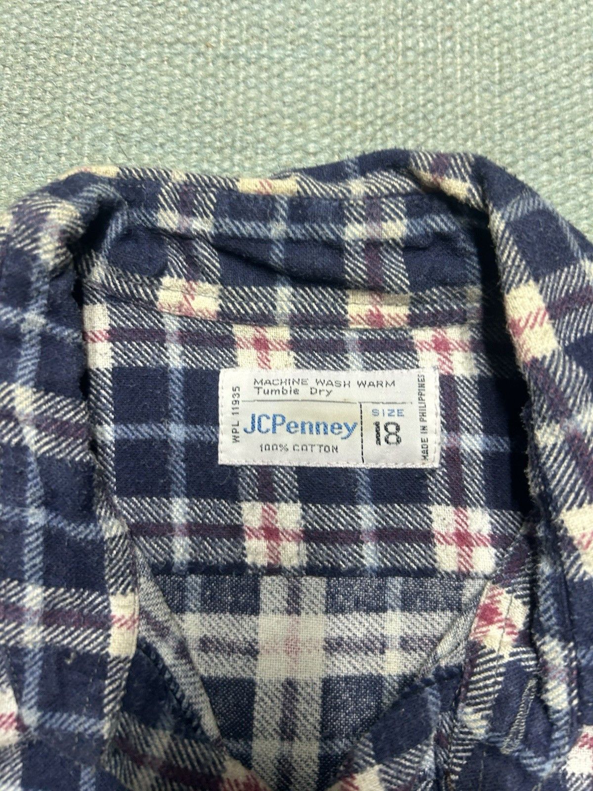 Vintage 70s printed flannel shirt brushed cotton JCPenney boys 18 Size US S / EU 44-46 / 1 - 4 Thumbnail