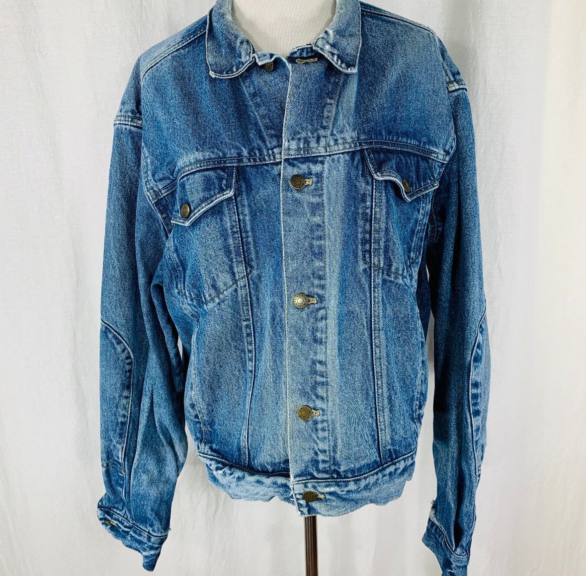 Calvin Klein Vintage Calvin Klein Denim Jacket w/ Natural Fade (XL) Size US XL / EU 56 / 4 - 2 Thumbnail