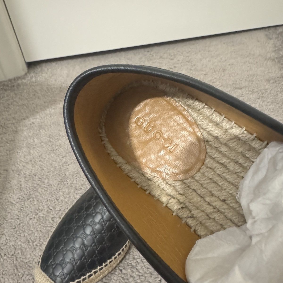 Gucci Gucci Black Leather Espadrilles - Women’s Size 6/36 Size US 6 / IT 36 - 10 Thumbnail