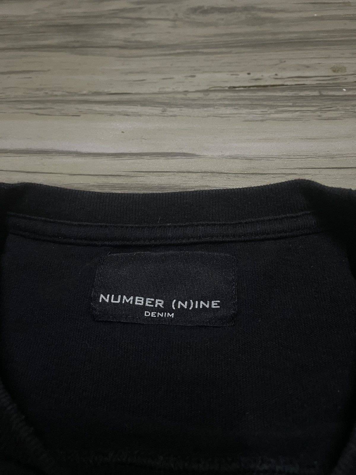 Number (N)ine Number (N)ine Black Logo Tee w/ Strap tshirt Size US L / EU 52-54 / 3 - 4 Thumbnail