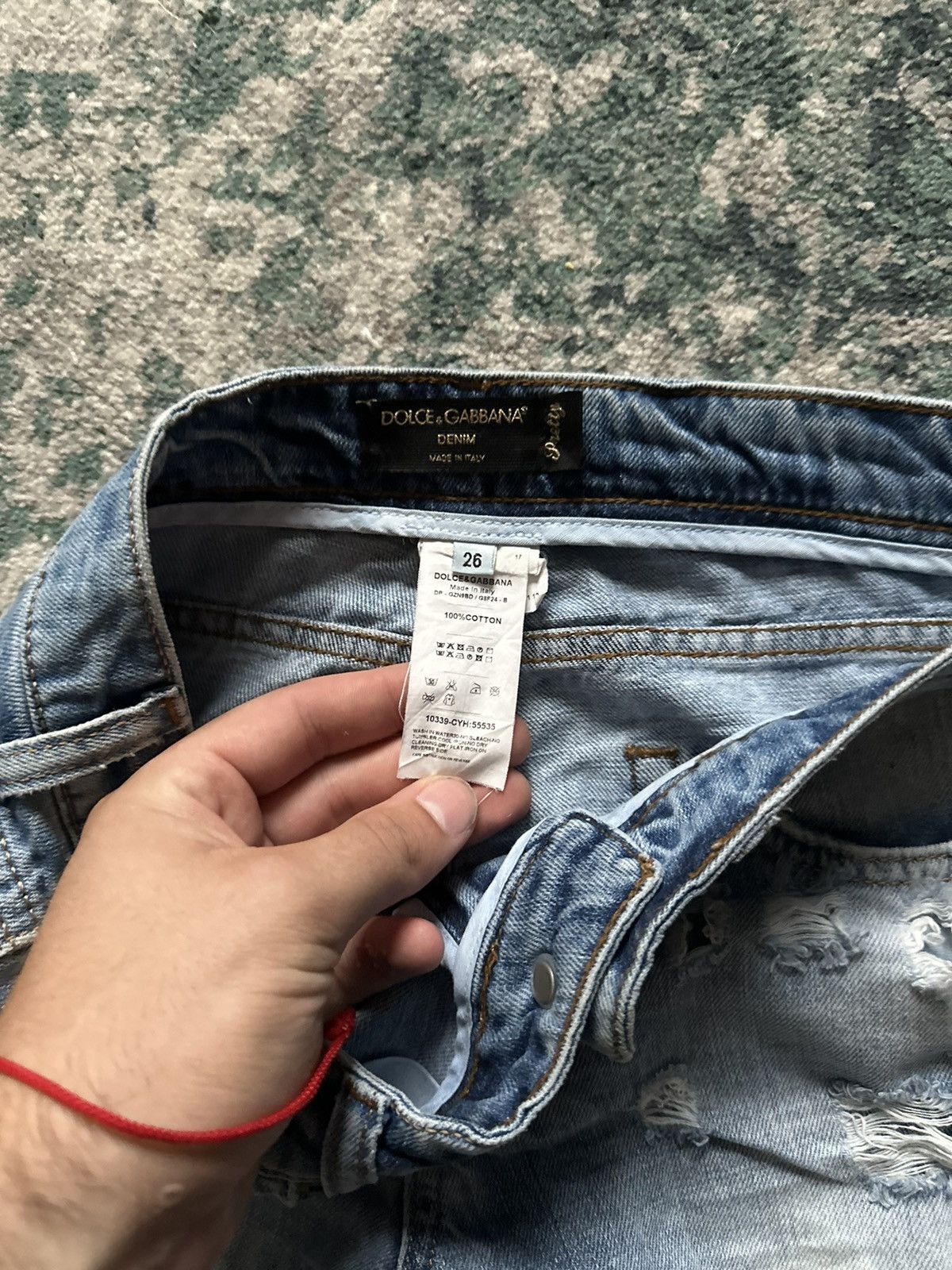 Dolce & Gabbana VINTAGE DOLCE&GABANA DISTRESSED WOMANS DENIM JEANS 26 RARE Size 26" / US 2 / IT 38 - 7 Thumbnail