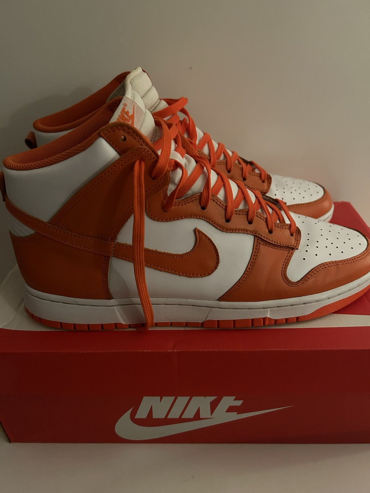 image of Nike Dunk High Syracuse Shoes in Orange, Men's (Size 12)