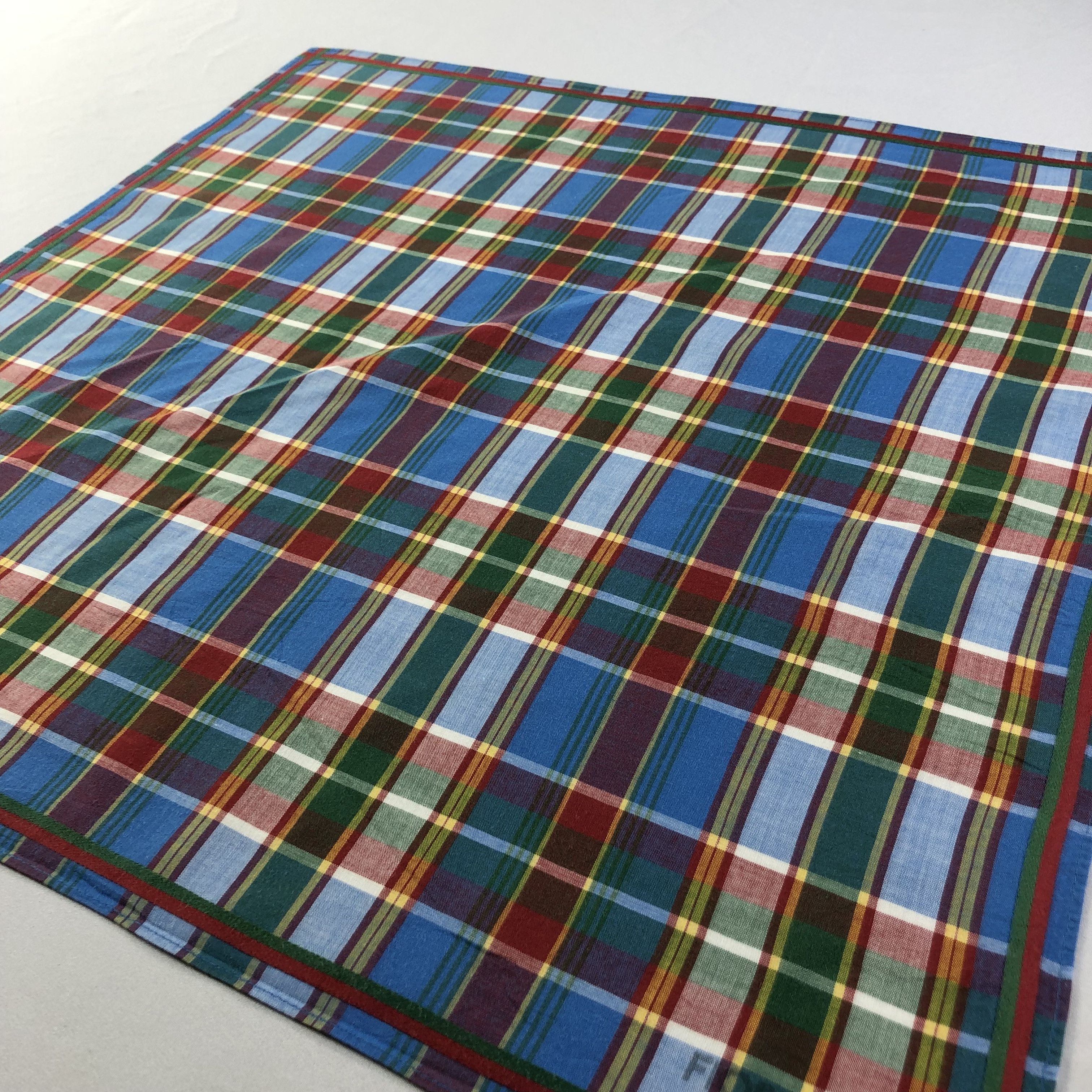 Fiorucci Fiorucci Tartan Handkerchief Neckerchief Bandana H1878 Size ONE SIZE - 3 Thumbnail