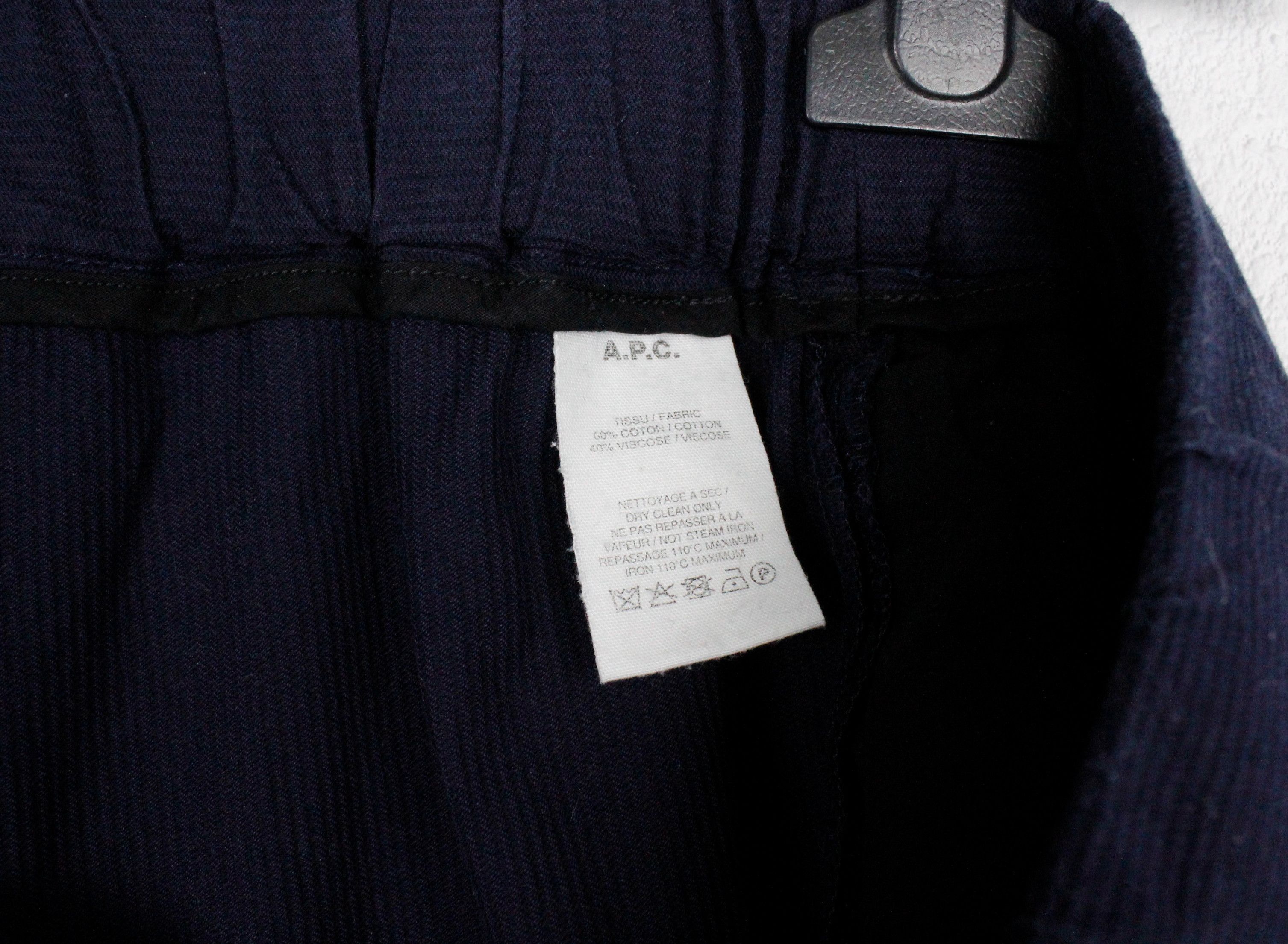 A.P.C. A.P.C. Navy Blue Lace Up Sport Chino Pants Trousers Size US 32 / EU 48 - 7 Thumbnail