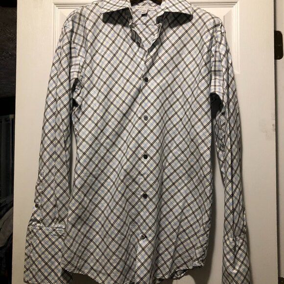 Banana Republic banana Republic men's cotton dress shirt size: L(16-16 1/2) Size US L / EU 52-54 / 3 - 2 Thumbnail