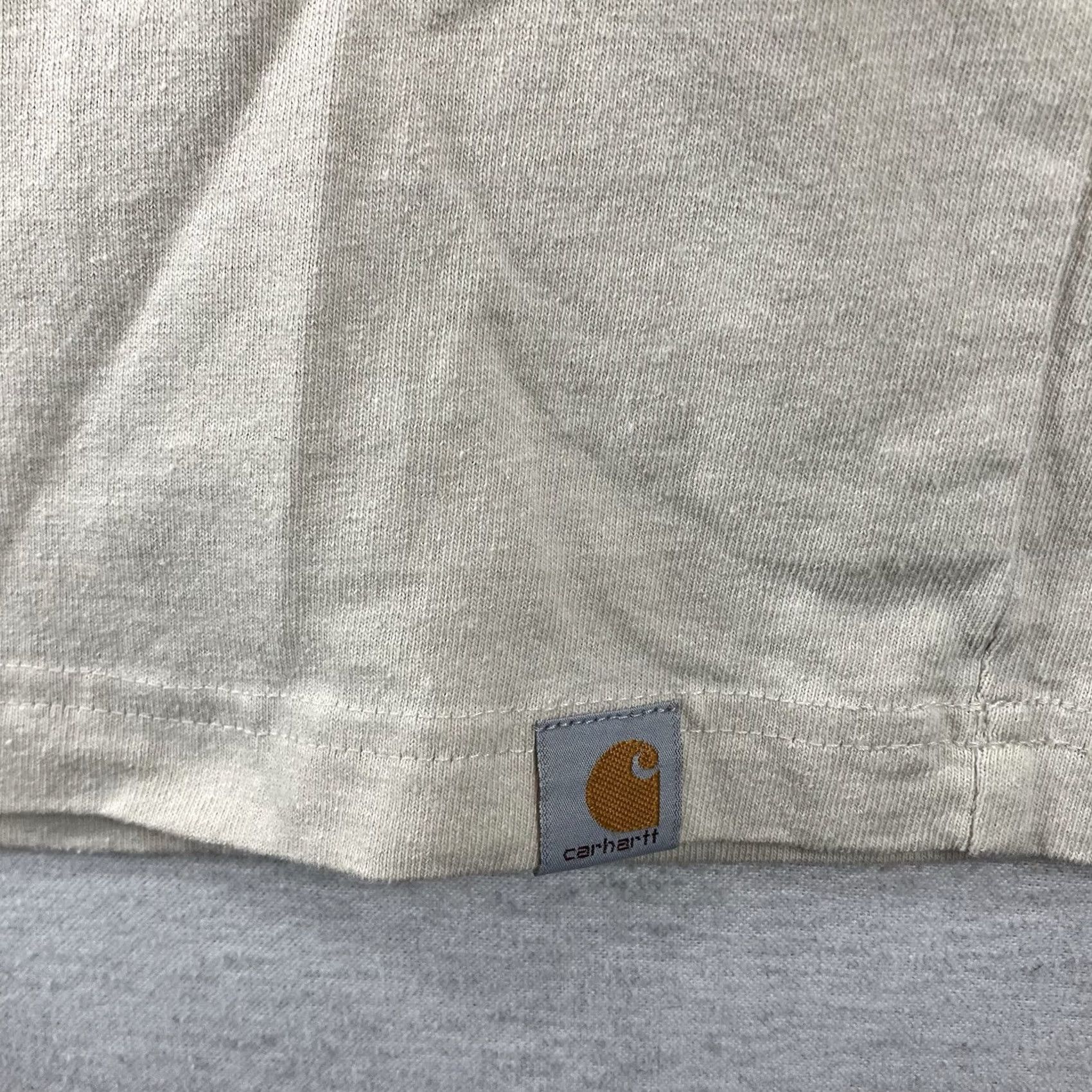 Carhartt Carhartt Men's Long Sleeve T-Shirt Relaxed Fit Large Chest Logo Beige EUC Size US L / EU 52-54 / 3 - 7 Thumbnail