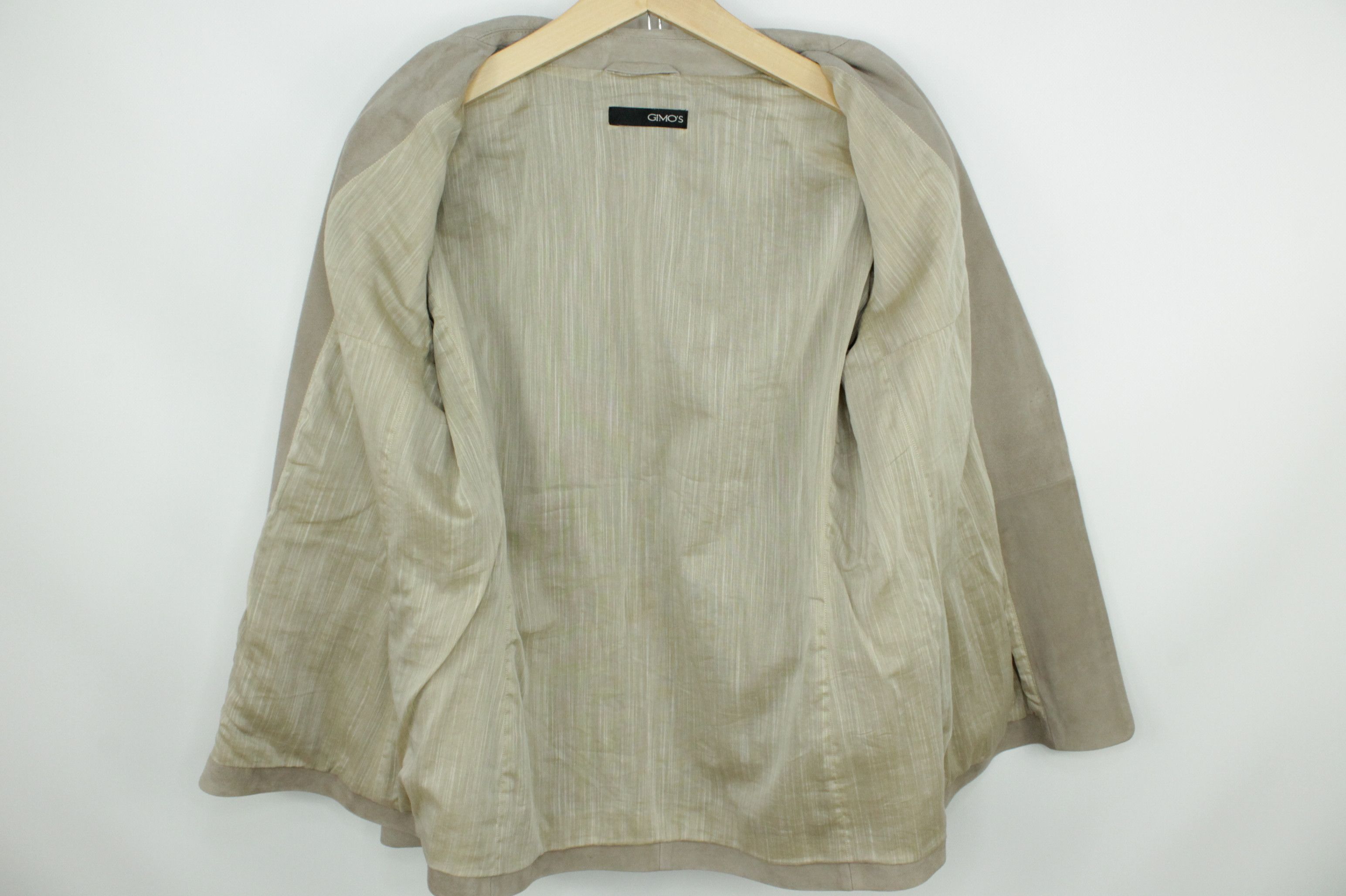 Gimo's Gimo's Gray Suede Leather Blazer Jacket Women's Size M / US 6-8 / IT 42-44 - 7 Thumbnail