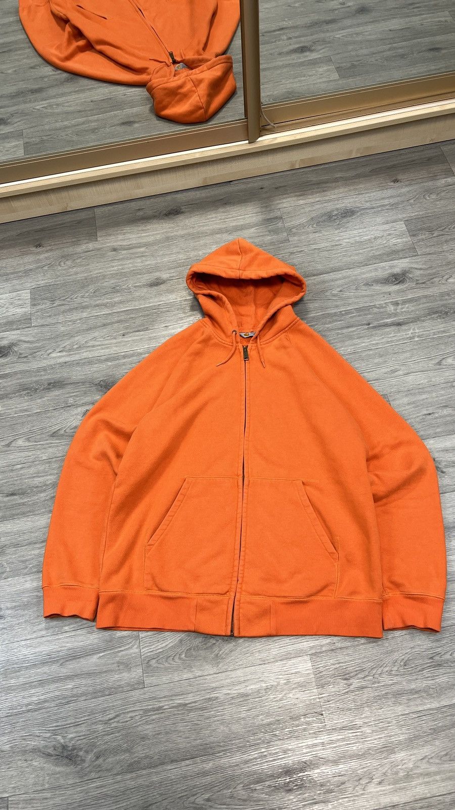 Carhartt Vintage Carhartt Orange Heavyweight Zip Chase Jacket Hoodie Size US XL / EU 56 / 4 - 1 Thumbnail