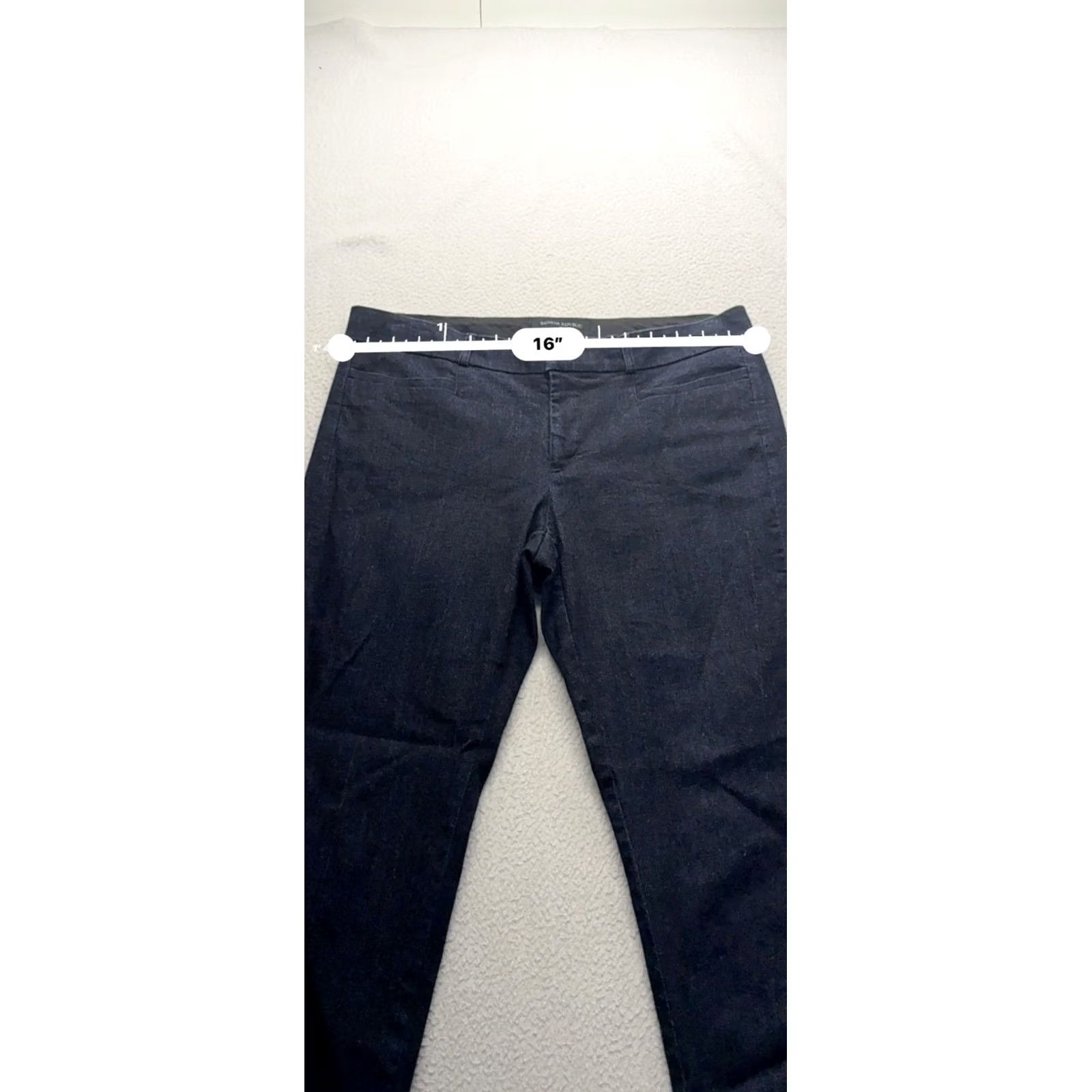 Banana Republic Banana Republic Sloan Fit Navy Stretch Cotton Pants Womens 6 Dress Pants 32" Inseam Denim Texture {/* Like New */} Size 28" / US 6 / IT 42 - 8 Thumbnail