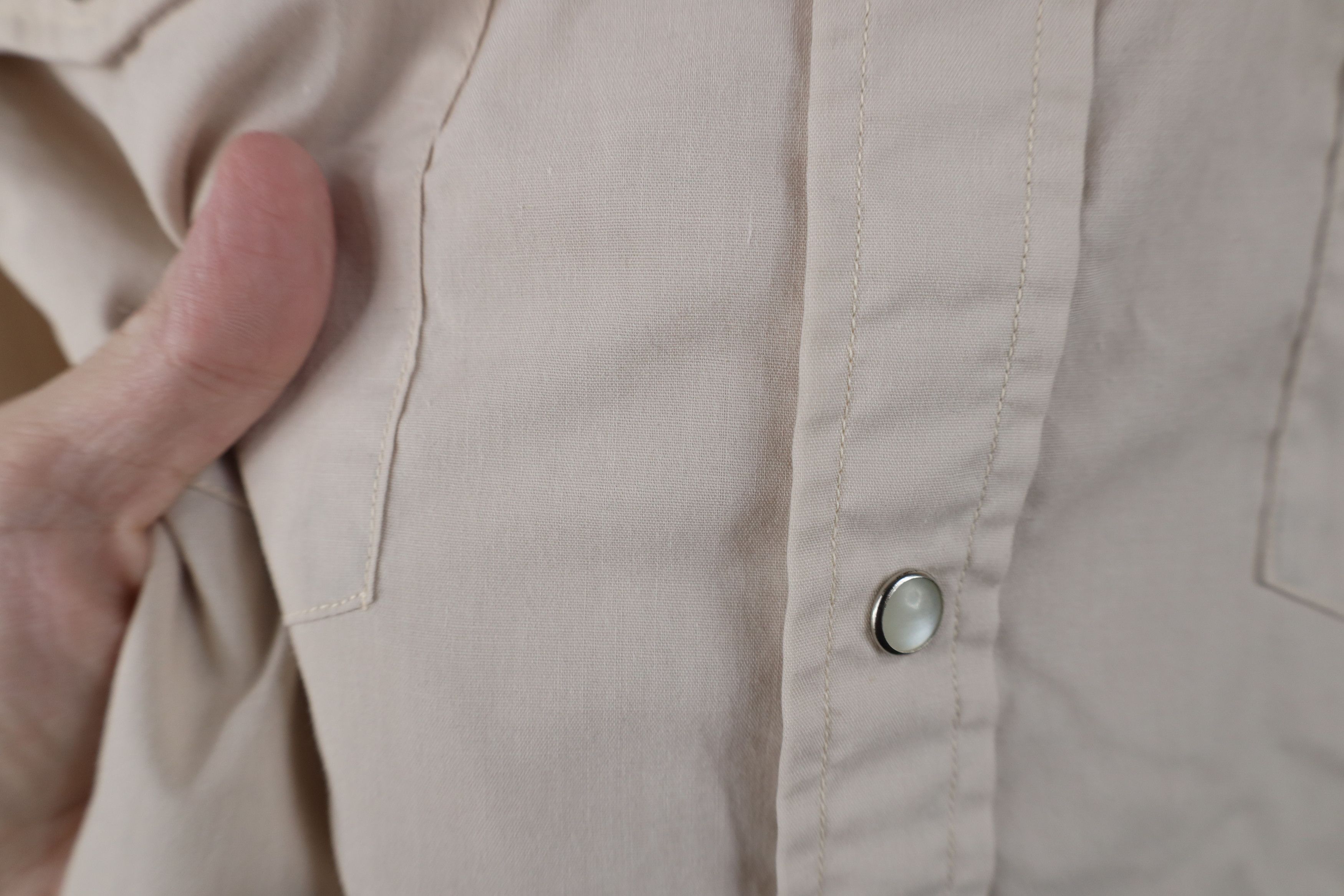 Vintage Vintage 70s Streetwear Cowboy Snap Button Shirt Beige Size US M / EU 48-50 / 2 - 4 Thumbnail