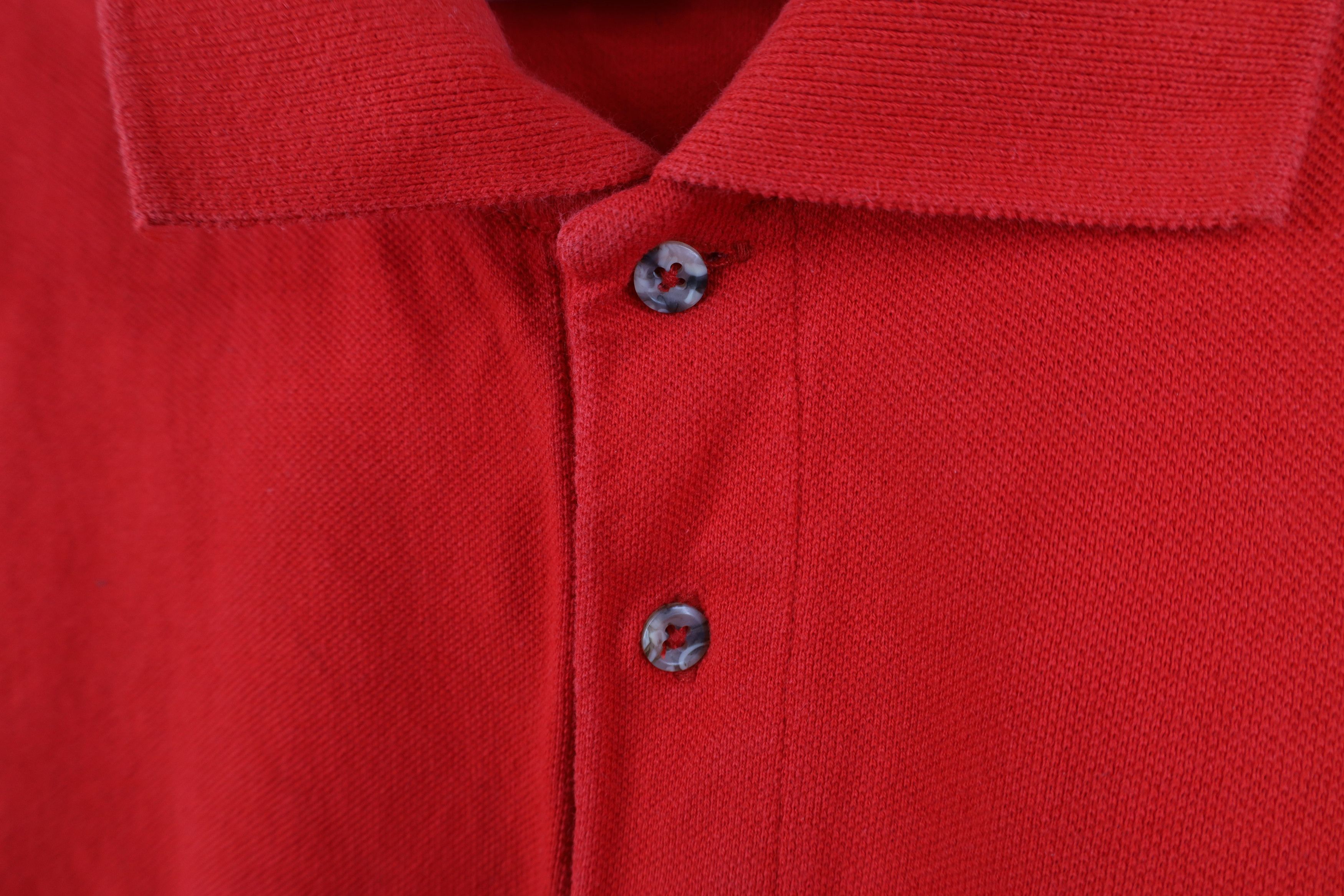 Vintage Vintage 90s Streetwear Long Sleeve Rugby Polo Shirt Red Size US L / EU 52-54 / 3 - 6 Thumbnail