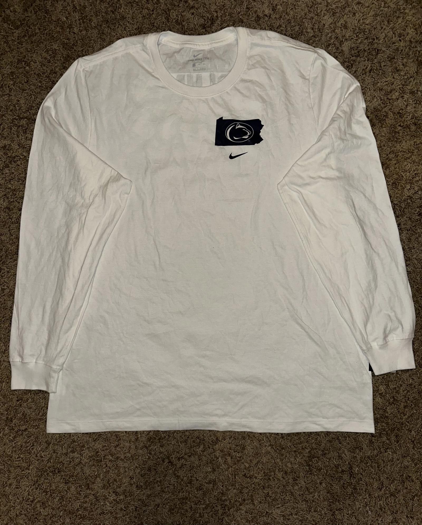 Nike Men's Nike White Penn State Nittany Lions Student Out Long Sleeve T-Shirt Size US XXL / EU 58 / 5 - 1 Thumbnail