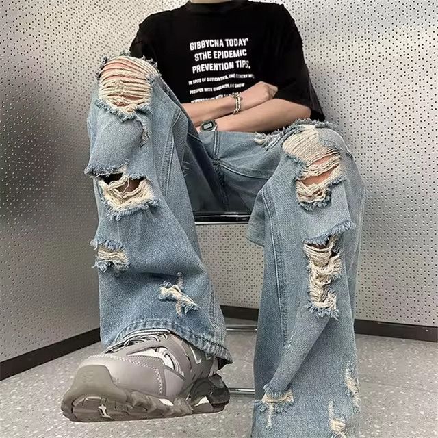 Vintage High Street Ripped Jeans Size US 32 / EU 48 - 1 Thumbnail