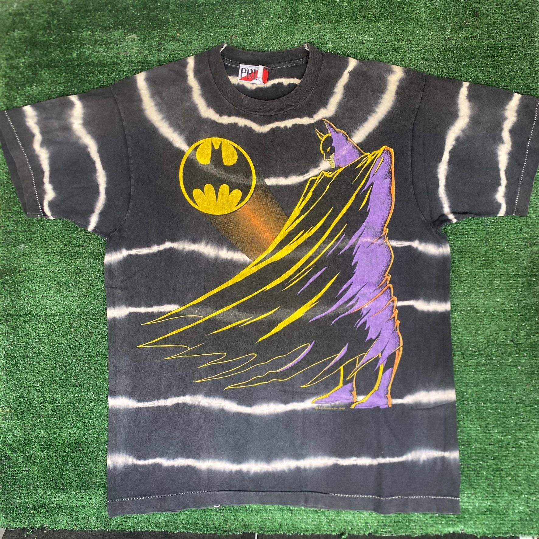 Vintage 90s Batman AOP Shirt Rare All Over Print Comic Tee