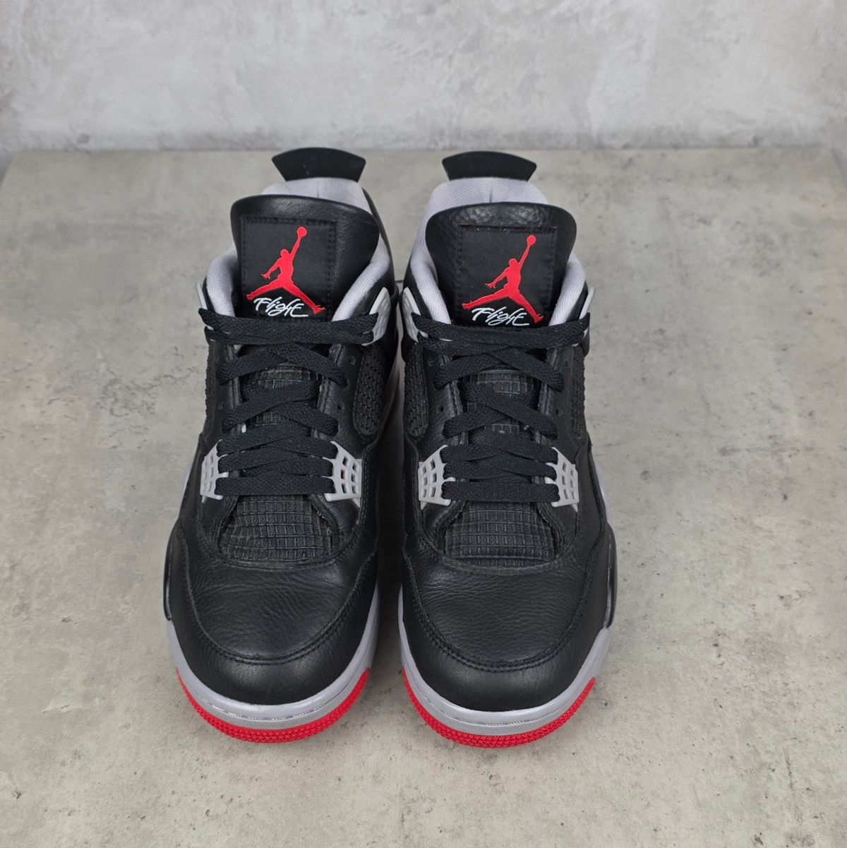 Jordan Brand Air Jordan 4 Bred Retro Black/Red Sneakers Size 42,5 Size US 8 / EU 41 - 3 Thumbnail