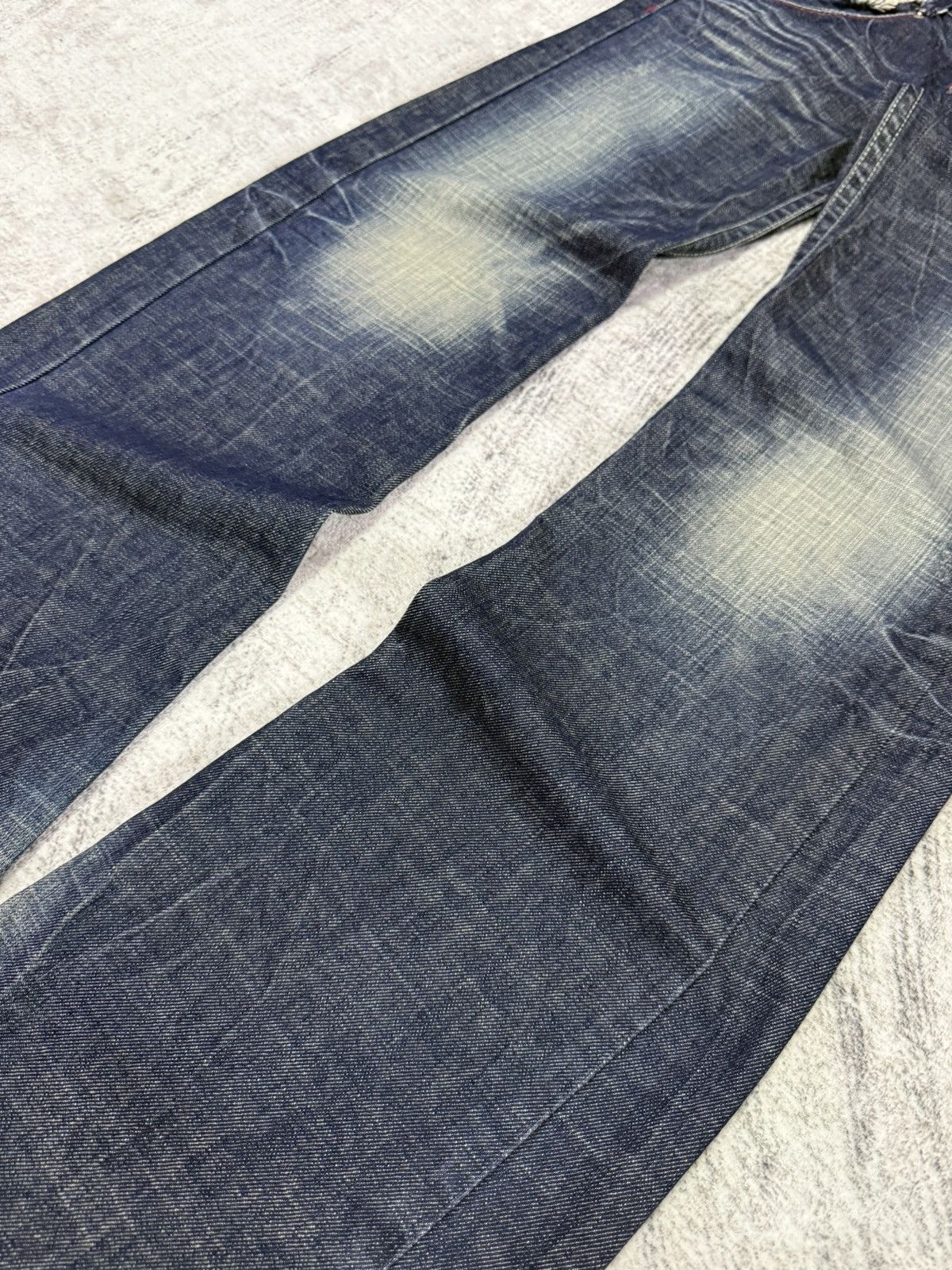 Japanese Brand × Tete Homme × semanticdesign Red Pepper Japan Heavy Wash Low Rise Flared Jeans Size US 29 - 8 Thumbnail