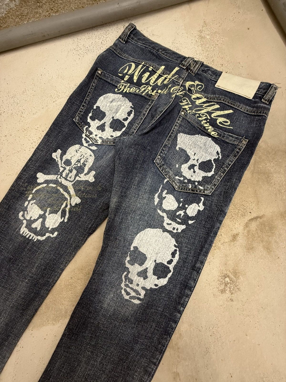Hysteric Glamour × Japanese Brand Hysteric Glamour Style Poems Skull Studded Jeans Size US 30 / EU 46 - 3 Thumbnail