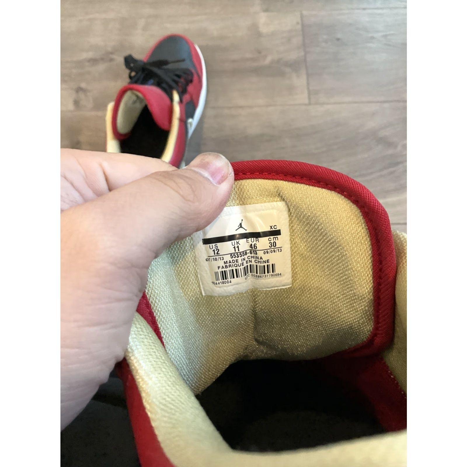 Jordan Brand Jordan 1 Low Gym Red Gold - Nike - Men’s Size 12 - Leather - Air Jordan - 2013 Release Size US 12 / EU 45 - 8 Thumbnail