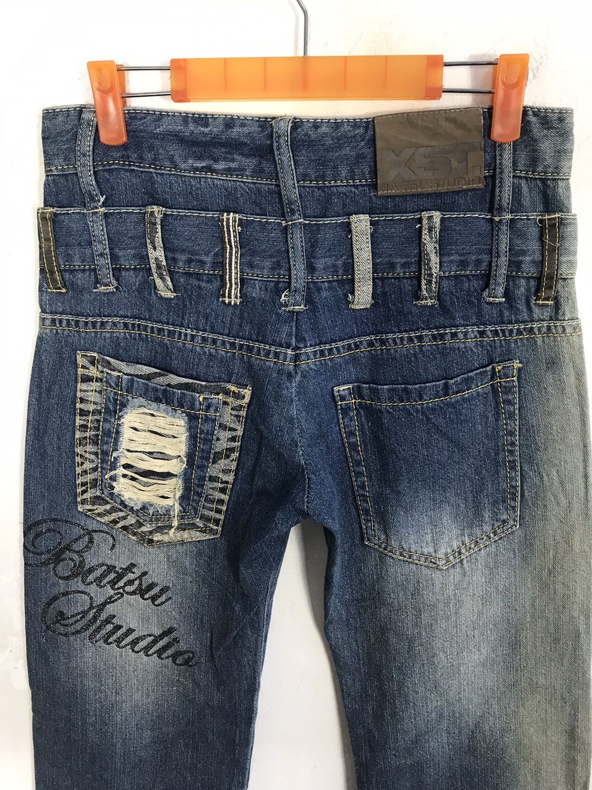Japanese Brand Hype Japanese Brand Bat-su Studio Double Waist Denim Jeans Size US 30 / EU 46 - 7 Thumbnail