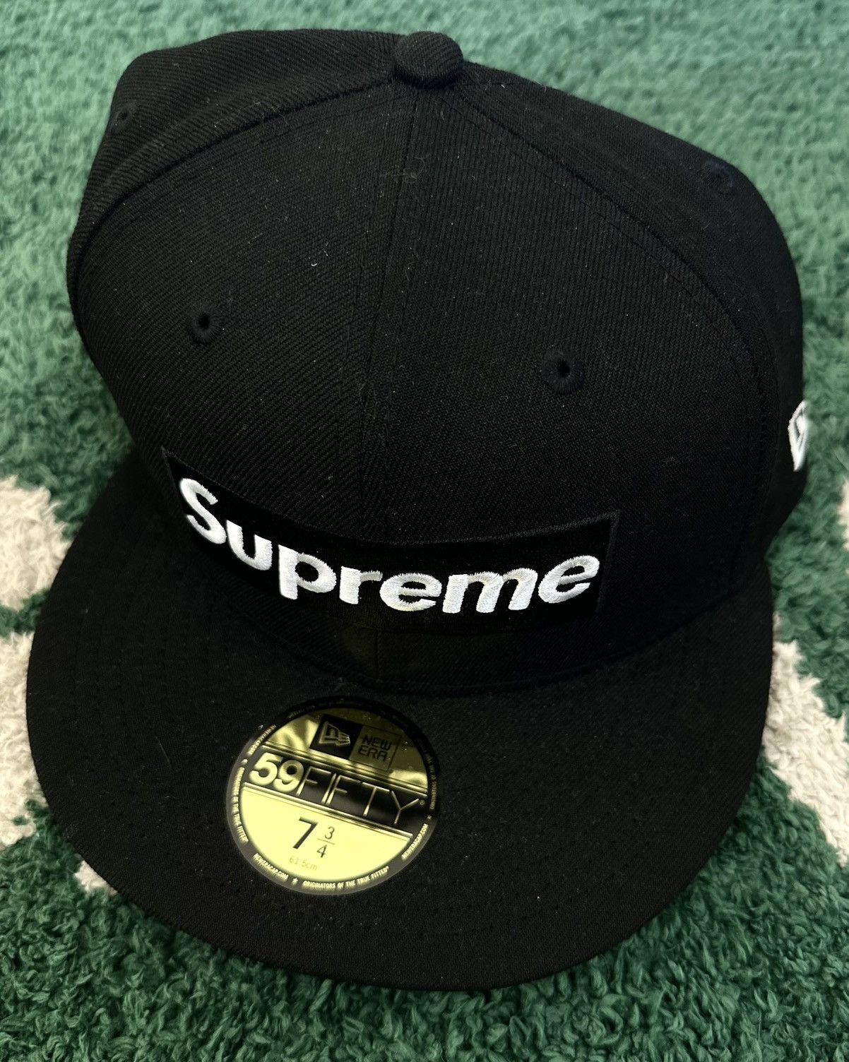 Supreme Supreme S Logo Icy New Era Hat Black 7 1/4 | Grailed
