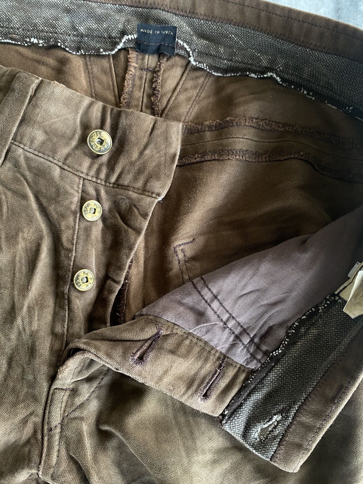 Marithe + Francois Girbaud MFG Distressed Whisky Brown Jeans Size US 32 / EU 48 - 9 Thumbnail