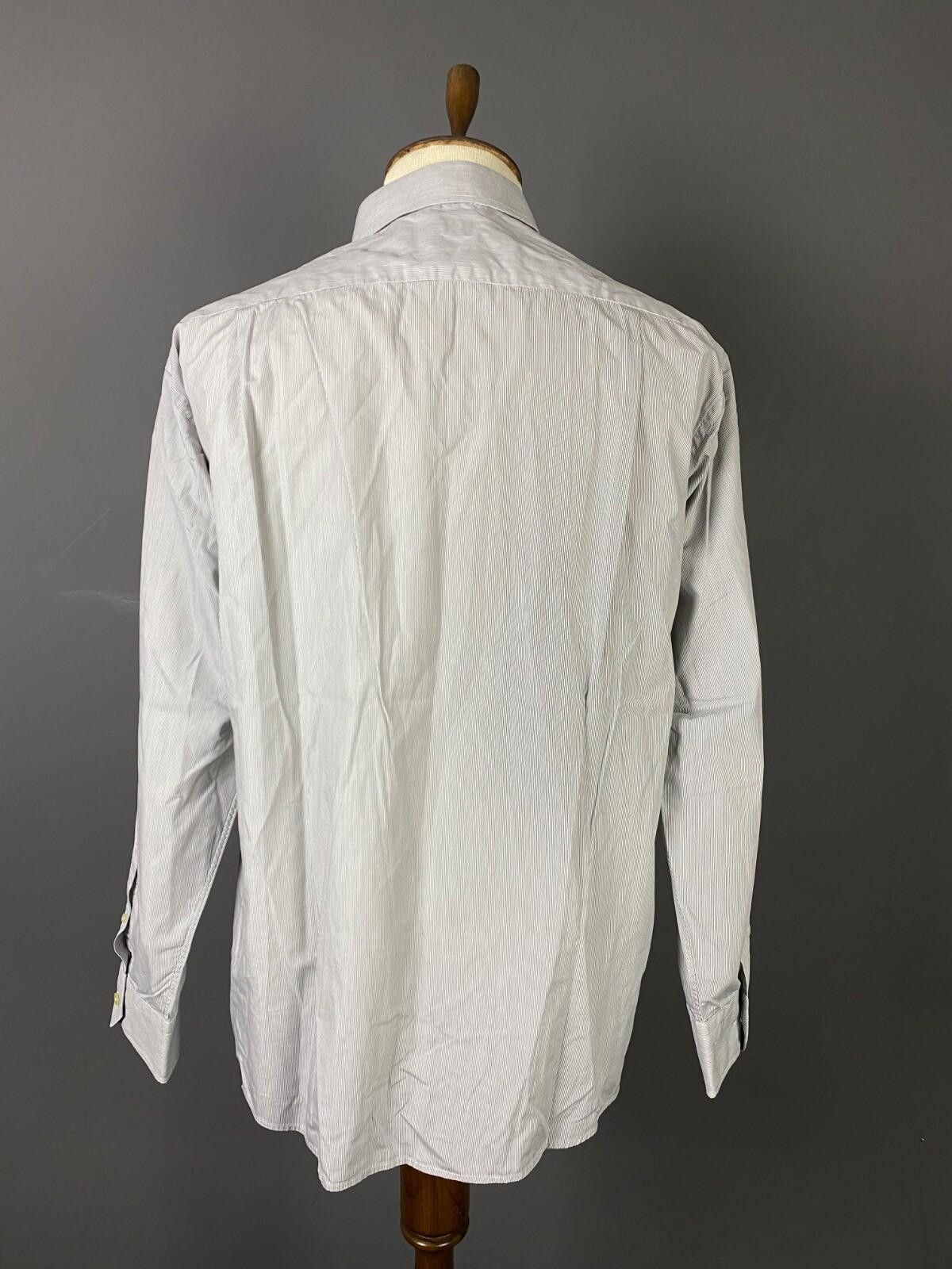 Eton Eton Ganghester Gray Luxury Dress Shirt Size 45 17.75 XXL Size US XXL / EU 58 / 5 - 4 Thumbnail