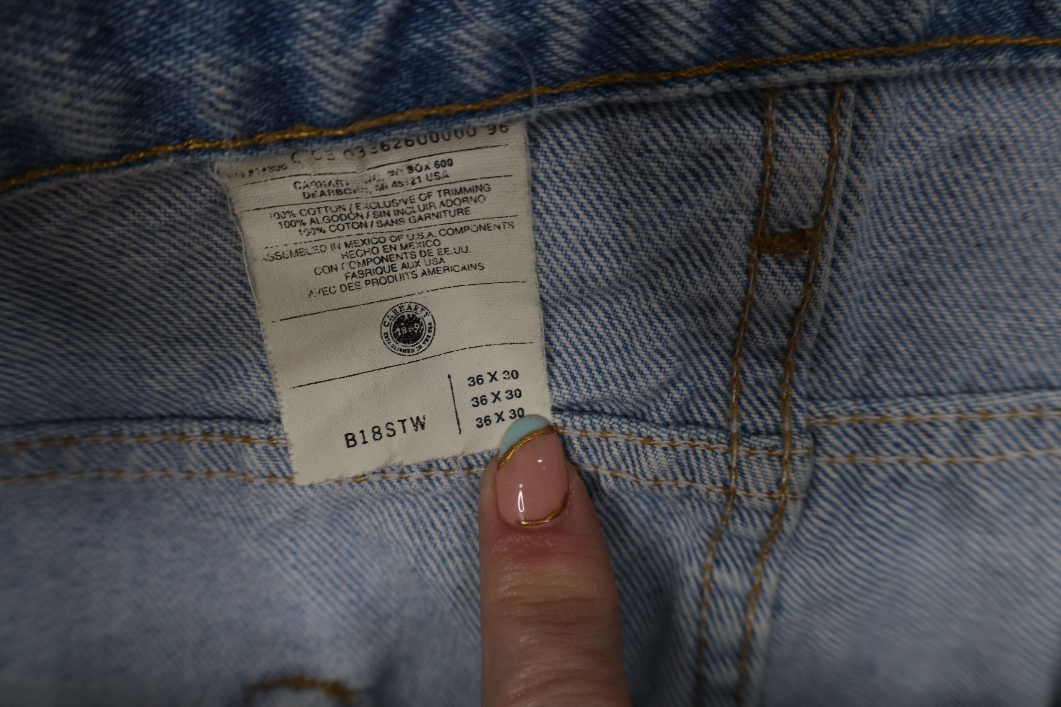 Carhartt Vintage 90s Carhartt Straight Leg Denim Jeans Blue Cotton Size US 36 / EU 52 - 10 Thumbnail