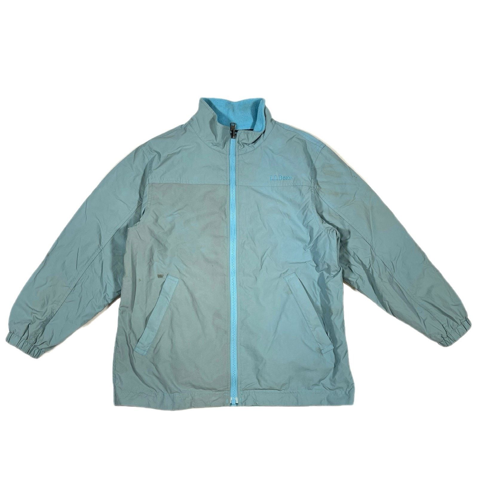 L.L. Bean LL Bean Blue Reversible Fleece Jacket Size Youth Medium Size M / US 6-8 / IT 42-44 - 1 Thumbnail