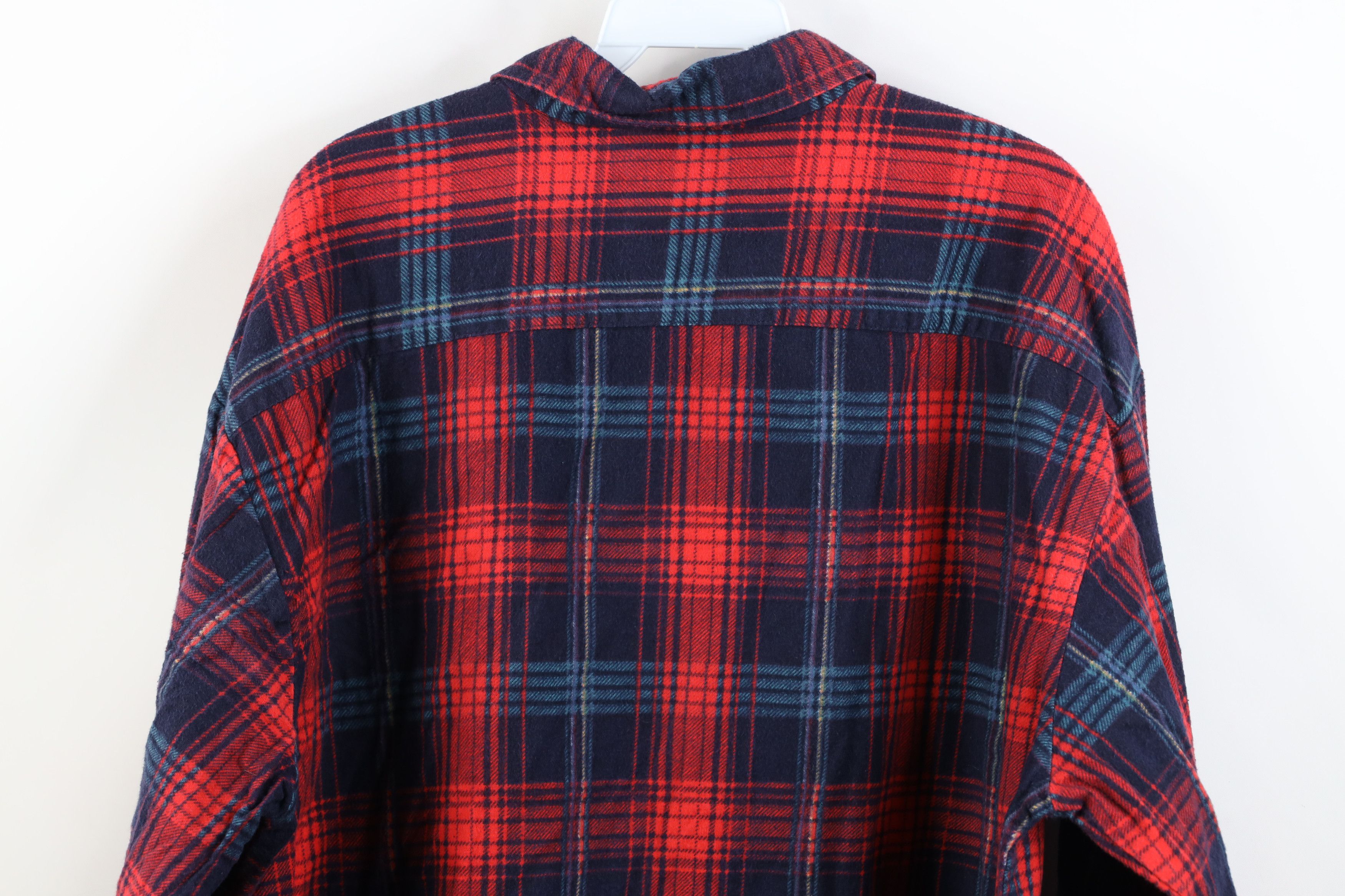 Vintage Vintage 90s Streetwear Collared Button Shirt Red Plaid Size US XL / EU 56 / 4 - 10 Thumbnail