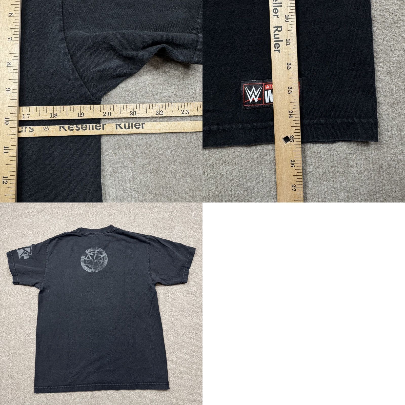 Vintage VINTAGE WWE Seth Rollins Graphic Tee Black Short Sleeve Mens M Shirt Size US 31 - 8 Thumbnail