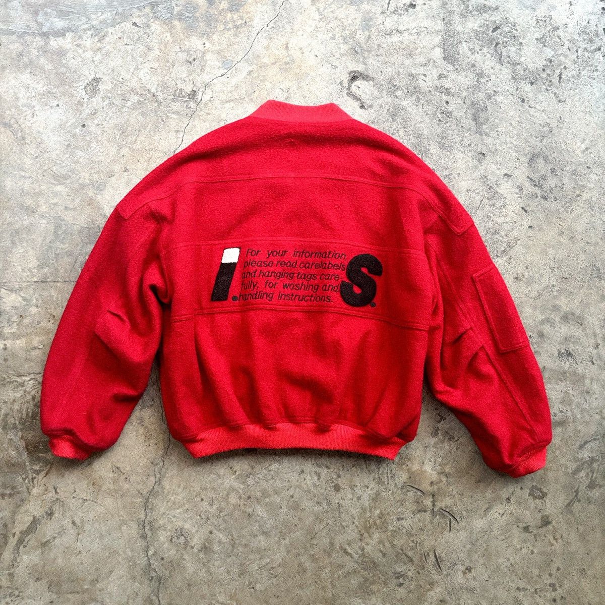 Issey Miyake Issey Miyake IS Care Label Wool Bomber Jacket Size US M / EU 48-50 / 2 - 1 Thumbnail