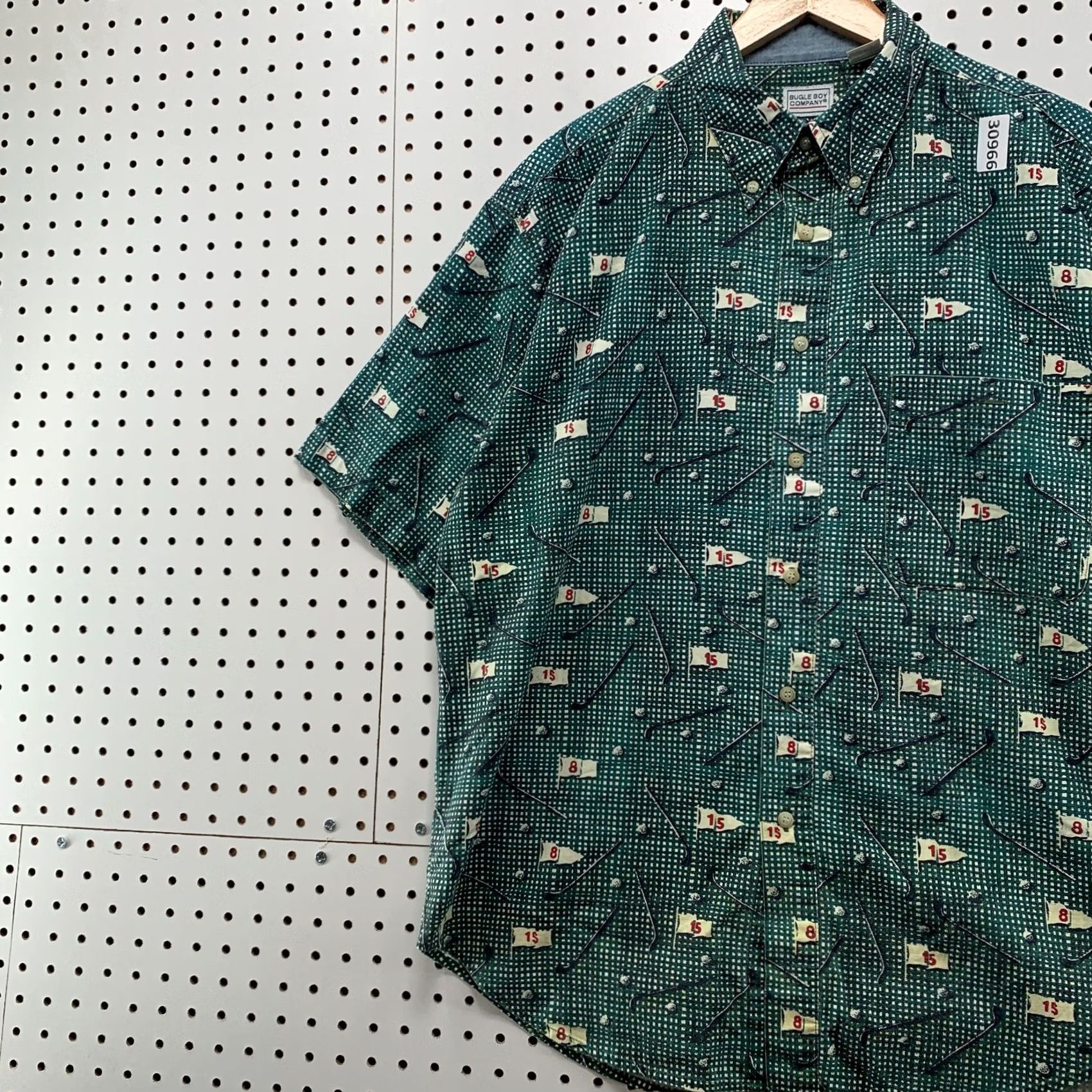 Bugle Boy VINTAGE Bugle Boy SHirt Mens Large GOLF All Over Print AOP Button Down 24X31 Size US L / EU 52-54 / 3 - 3 Thumbnail
