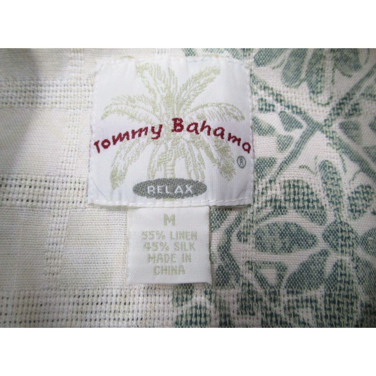 Tommy Bahama Tommy Bahama Shirt Mens Medium Beige Silk Linen Button Up Hawaiian Abstract Tiki Size US M / EU 48-50 / 2 - 3 Thumbnail