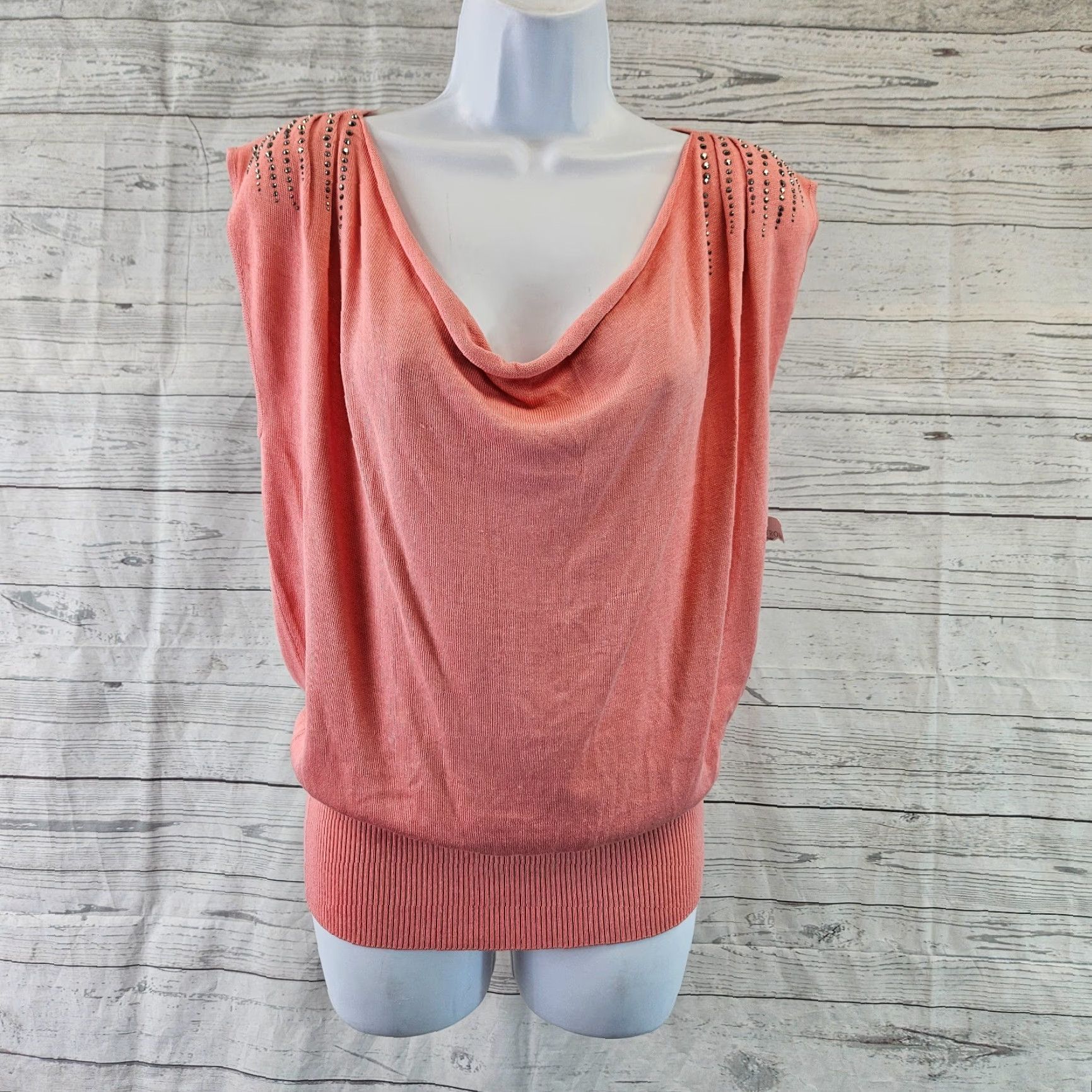 Calvin Klein Calvin Klein Womens Knit Top Sz Medium Pink Silk Blend Scoop Neck Blouse Knit Top Women M Pink Silk Blend Scoop Neck Calvin Klein Womens Knit's Top Size M / US 6-8 / IT 42-44 - 2 Thumbnail