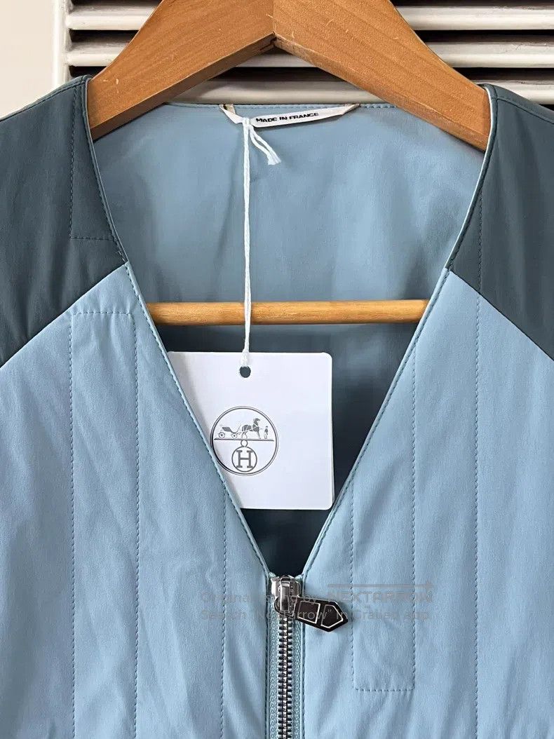 Hermes Hermes Patchwork zipper V-neck vest Size US S / EU 44-46 / 1 - 3 Thumbnail