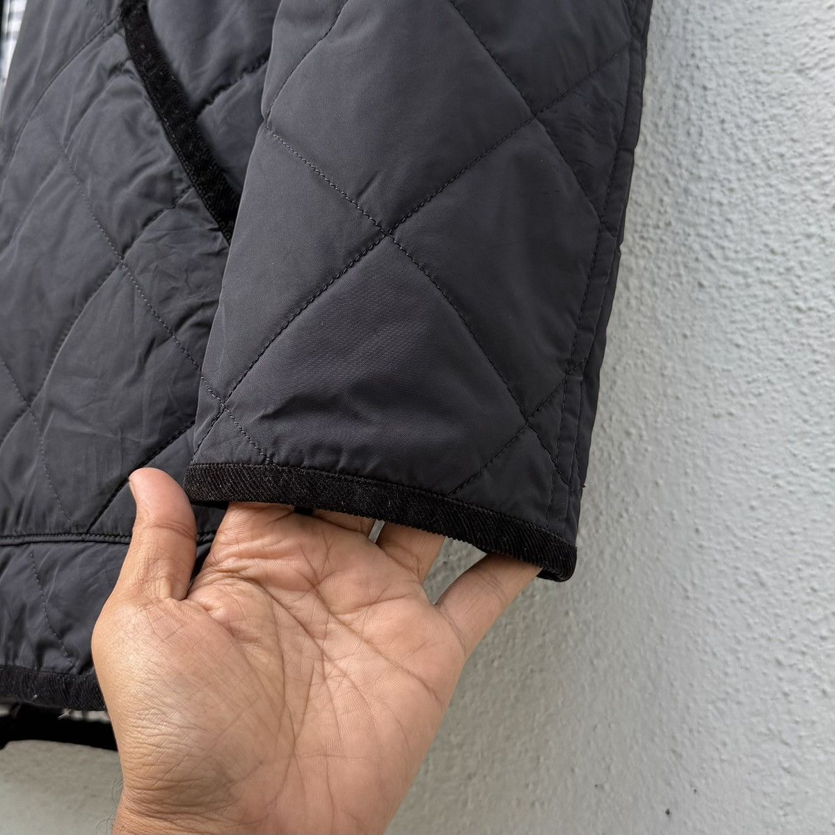 Burberry Burberry Black Label Diamond Corduroy Collar Quilted Jacket Size US M / EU 48-50 / 2 - 10 Thumbnail