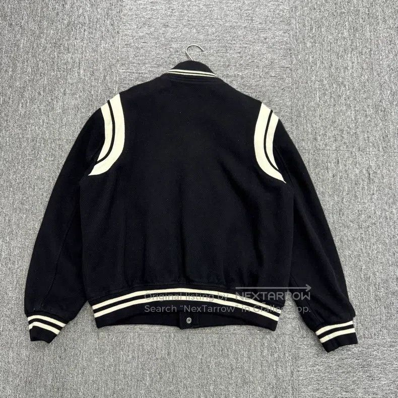 Saint Laurent Paris Saint Laurent Paris Black and White Patchwork Baseball Jac Size US XL / EU 56 / 4 - 5 Thumbnail