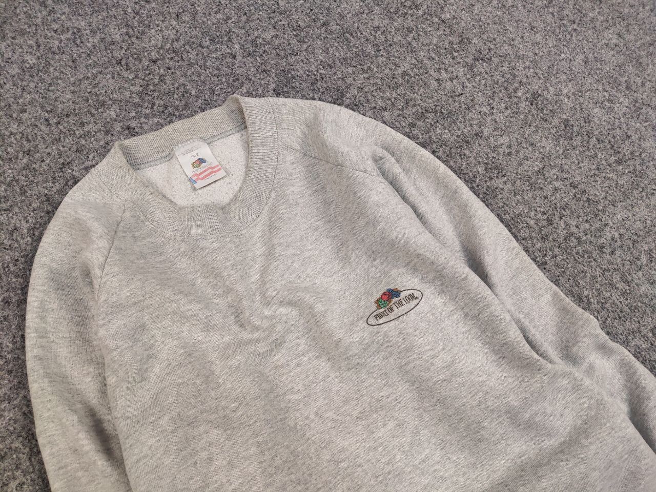 Fruit Of The Loom Vintage 90's Fruit Of The Loom Blank Crew Chek Sweatshirt Size US M / EU 48-50 / 2 - 11 Thumbnail
