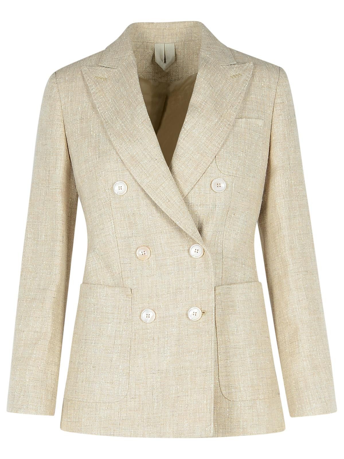 Max Mara MAX MARA Ivory Linen Blend Blazer Size XS / US 0-2 / IT 36-38 - 1 Thumbnail