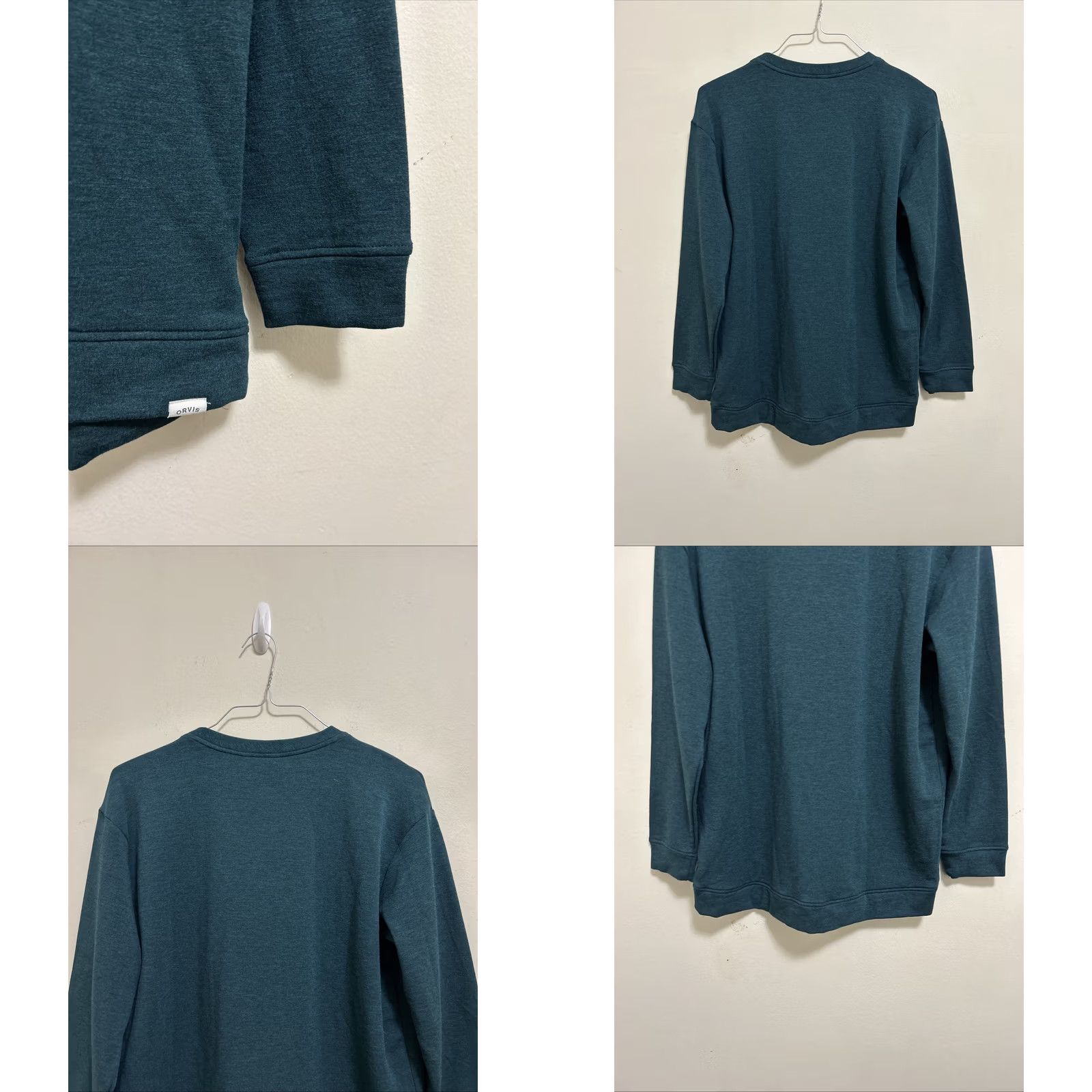 Orvis Orvis Cozy Pullover Womens M Teal Relaxed Fit Lightweight Sweater Sweatshirt Size M / US 6-8 / IT 42-44 - 8 Thumbnail