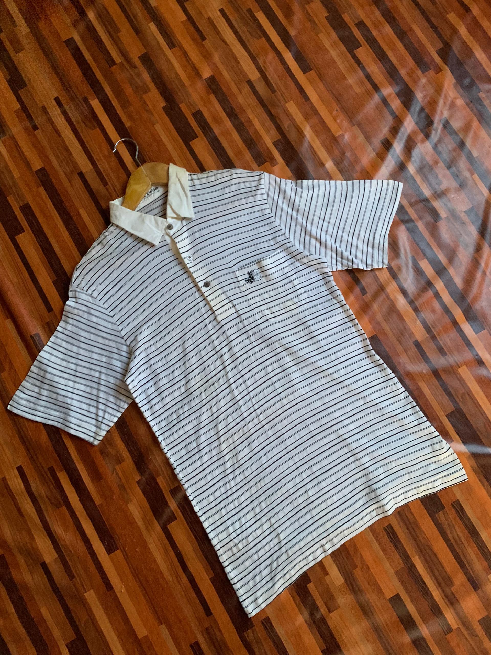 Vintage Vintage 90's BLACK & WHITE Sportswear Polo Shirt Size US M / EU 48-50 / 2 - 2 Thumbnail