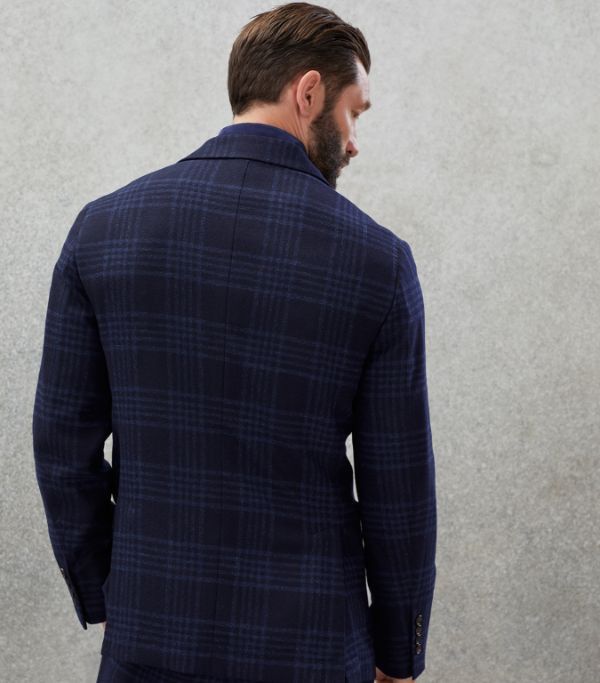 Brunello Cucinelli 0924 Woven Jacket Wool in Blue Size US XS / EU 42 / 0 - 3 Thumbnail